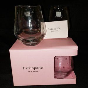 Kate Spade Stemless Wine Glasses